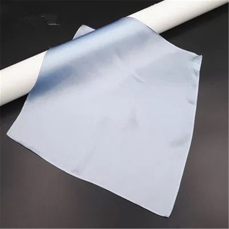 Wholesale Graceful Luxury Duechess Pocket Square Solid Color Pure Silk Handkerchief for Women Girl Gift Christmas