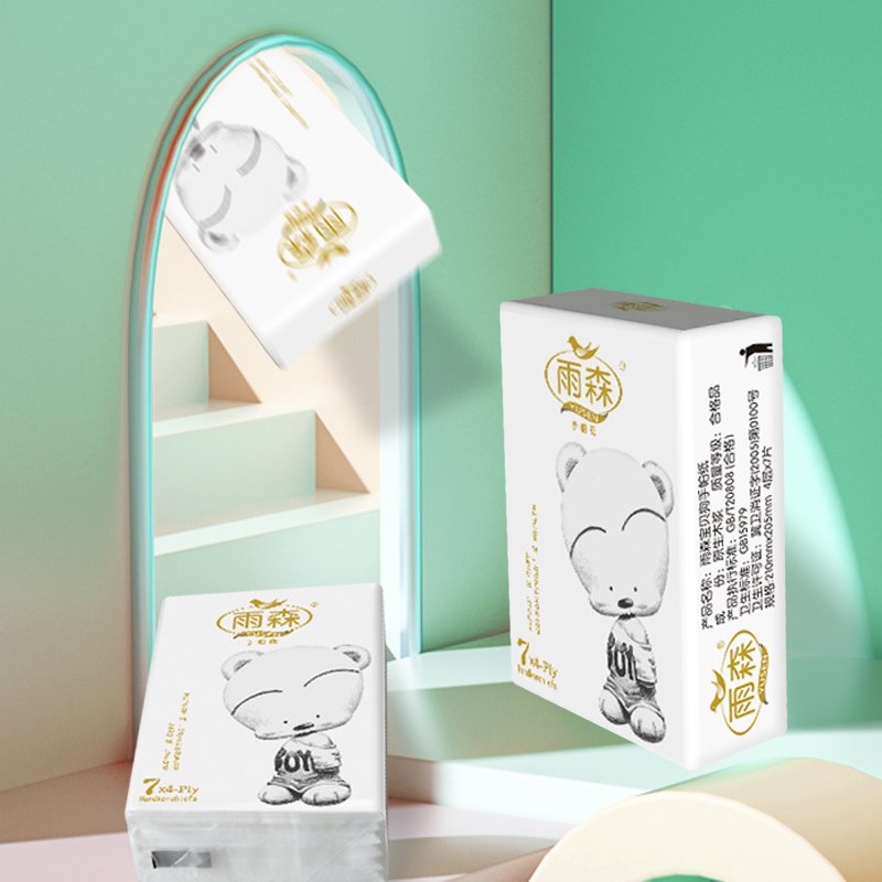 OEM Mini Pocket Tissue Soft Virgin Wood Pulp Facial Tissue Easy to Carry Bulk Handkerchief Paper with Holes on Sale