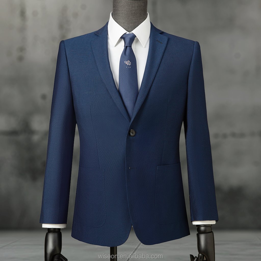 Urbane Men's Classic Two-Button Suit with Chic 5.5cm Flat Lapel and Central Rear Vent for Sophisticated Style