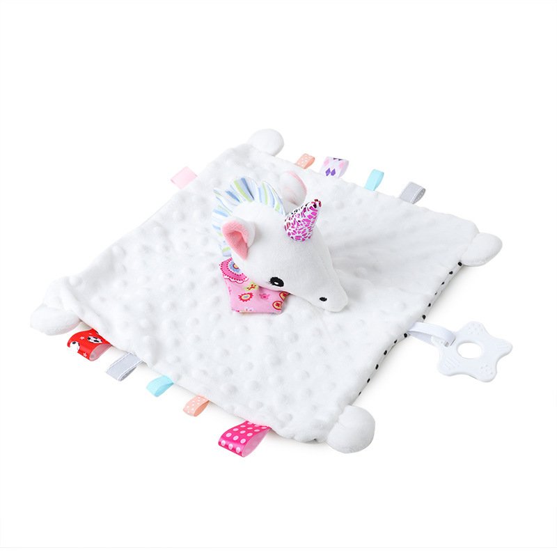 High Quality Newborn Slobber Baby Comforter Security Blanket Animal Handkerchief Saliva Blanket For Baby