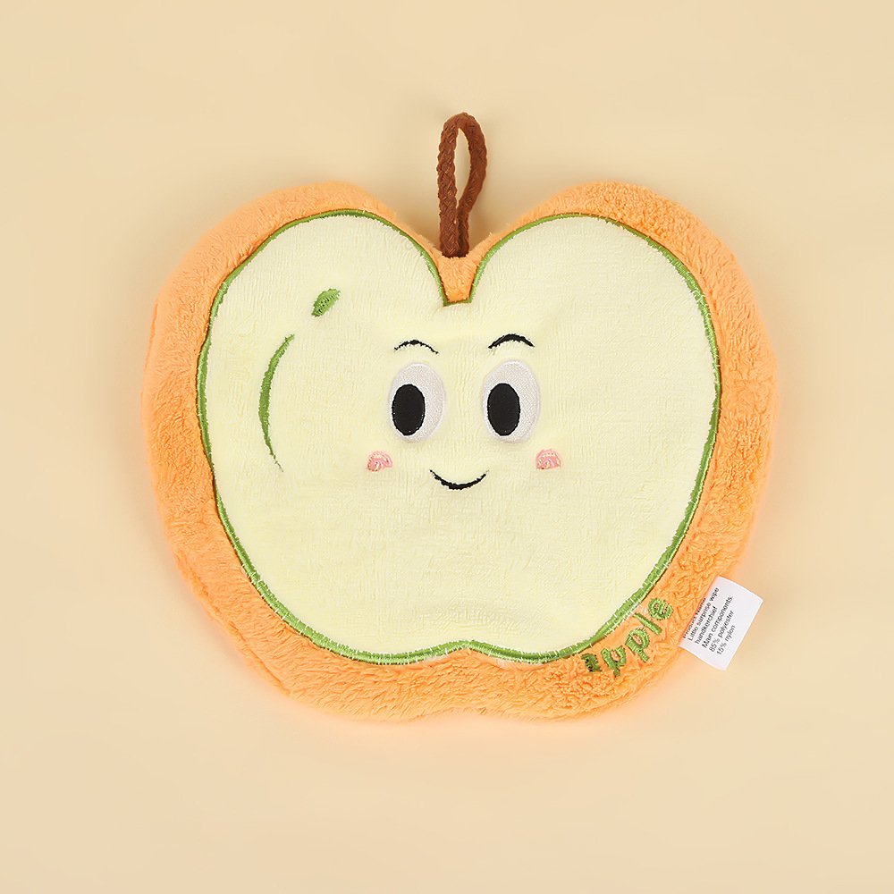 Cute cartoon hand towel hanging fruit shape hand towel