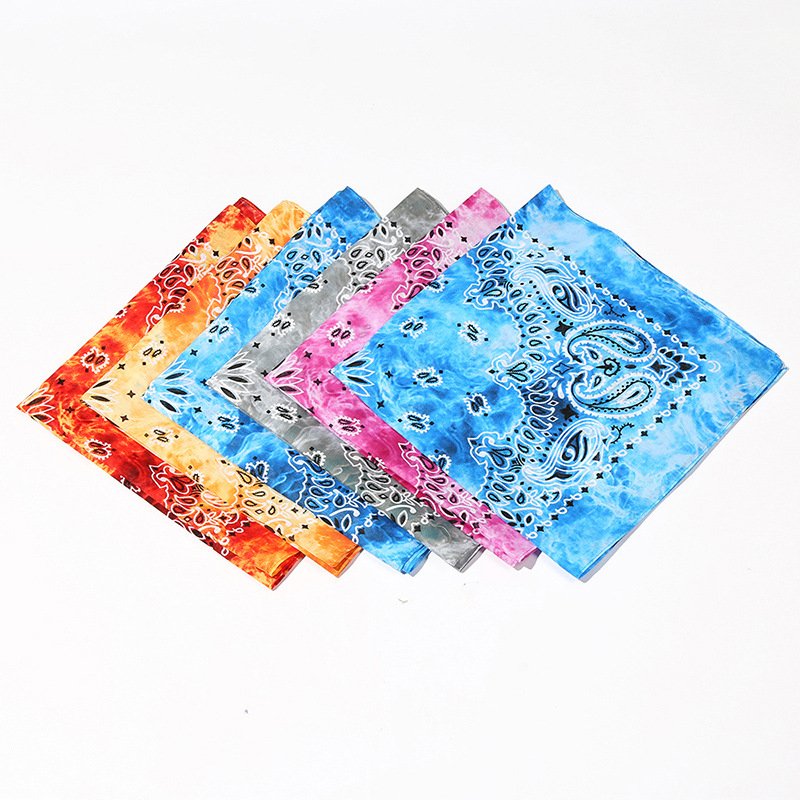 Wholesale Cheap Multi Function Sublimation Printing 100% Cotton Pocket Square Handkerchief Adult Hankies for Mens