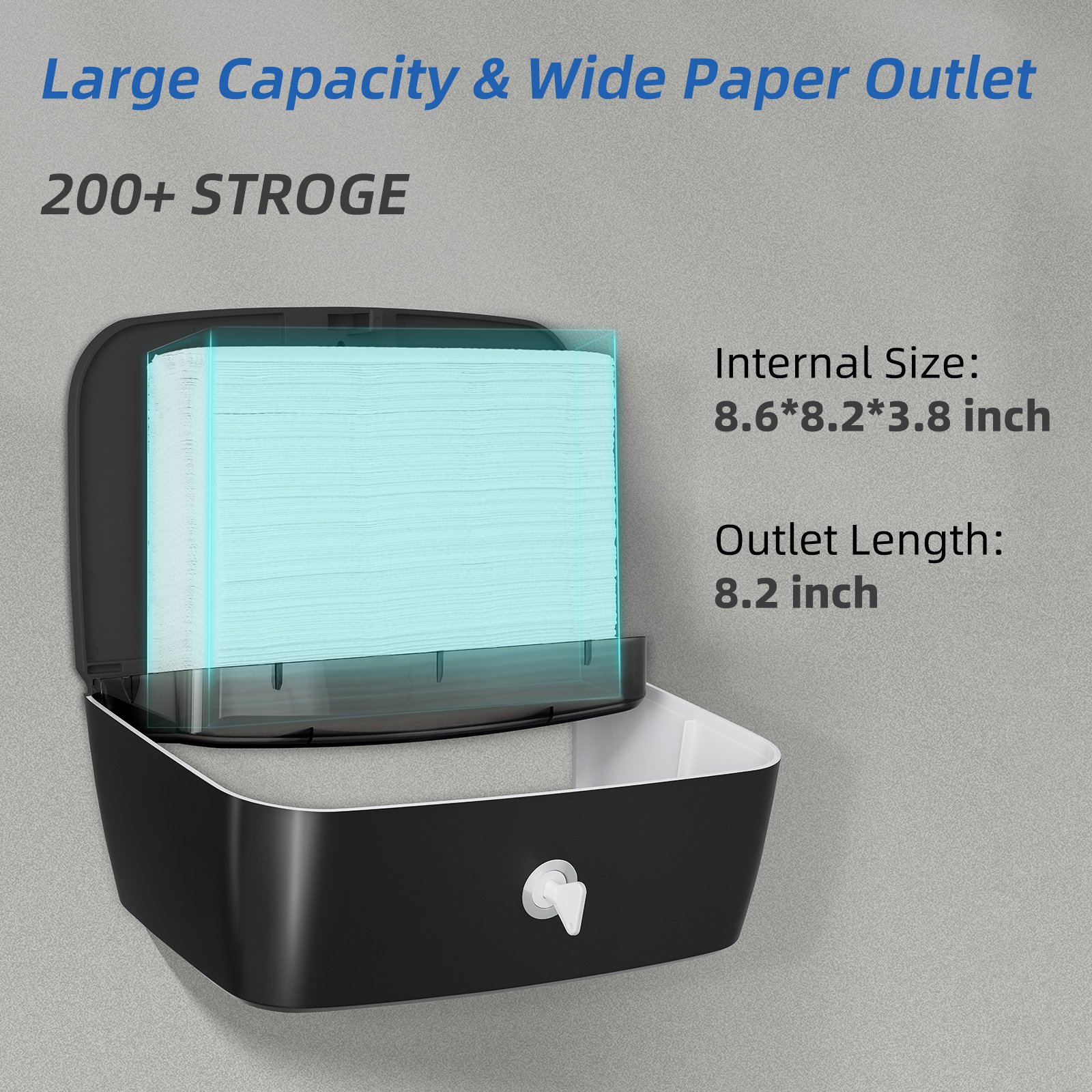 Z Fold Tissue Holder Wall Mount manual Paper Towel Dispenser tissues bathroom hotel napkin handkerchief plastic paper dispenser