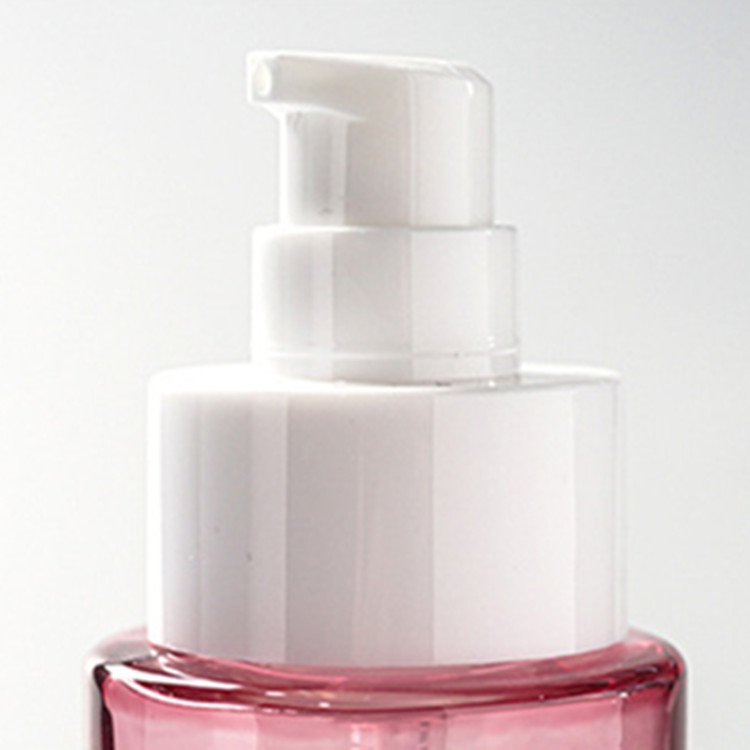 FTS Custom Eco Friendly Luxury Clear Refillable Glass Pump Skincare Bottle And Jar Sets Face Cream Lotion Cosmetic Packaging