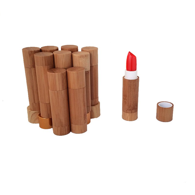 ECO wooden & bamboo bamboo cosmetics skin care box packaging scrub small glass bottles 20 g lip scrub container with spoon