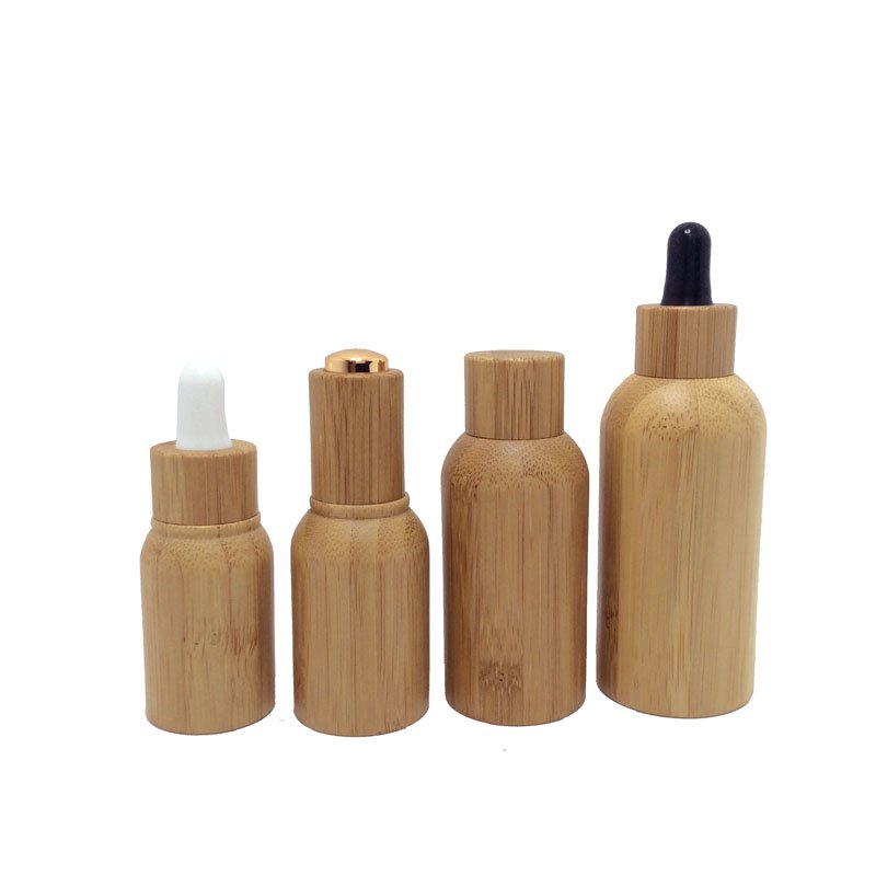 ECO wooden & bamboo bamboo cosmetics skin care box packaging scrub small glass bottles 20 g lip scrub container with spoon