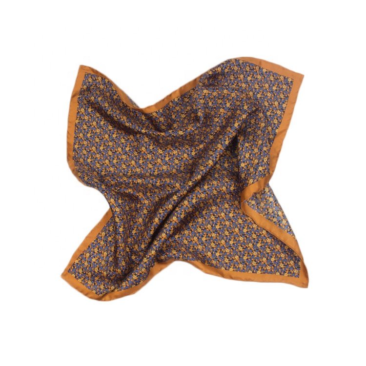 Custom Printed Pocket Men Handkerchief Organic Pocket Square Custom 100%Polyester Cheap Japanese Handkerchief for Men