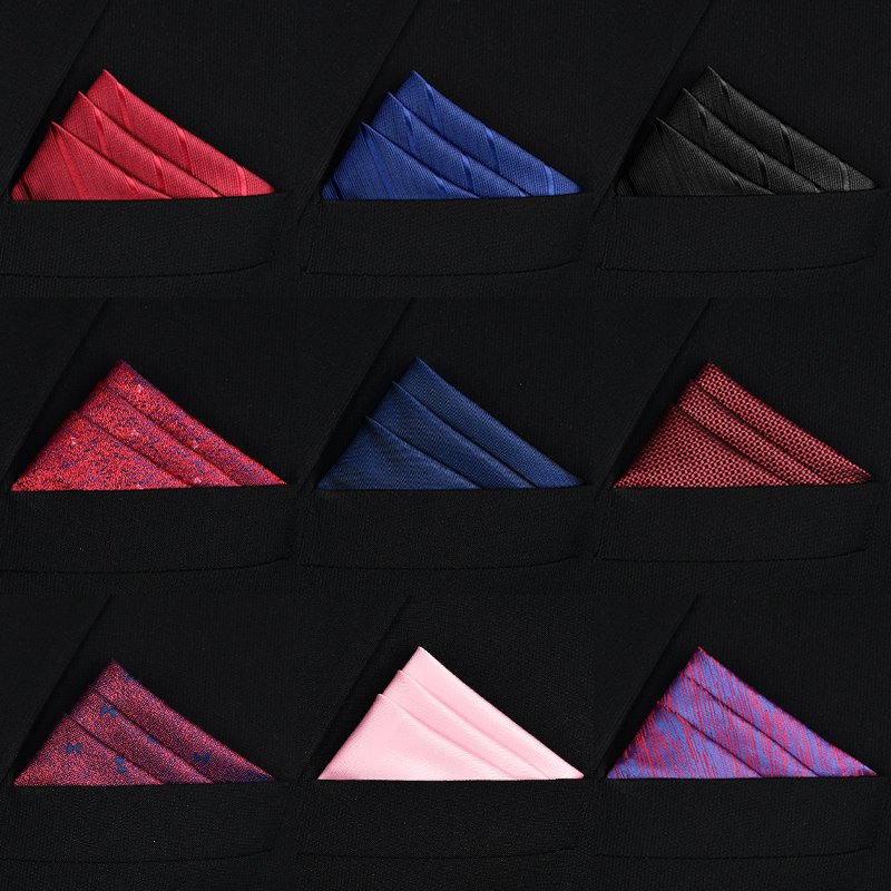 Men Paisley Pocket Square Set Retro Vine Handkerchief for Wedding Party