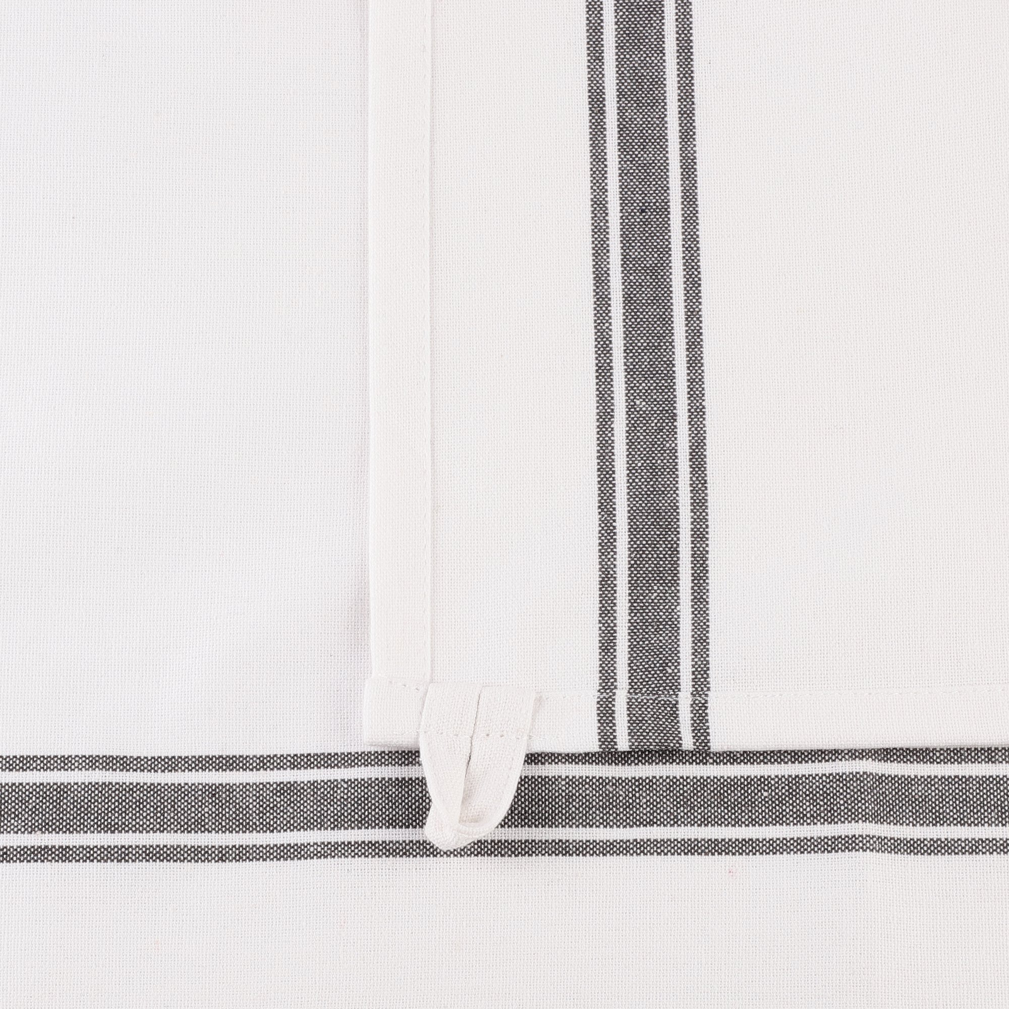 Recycled Cotton Towel vintage strips golf kitchen - Grey color