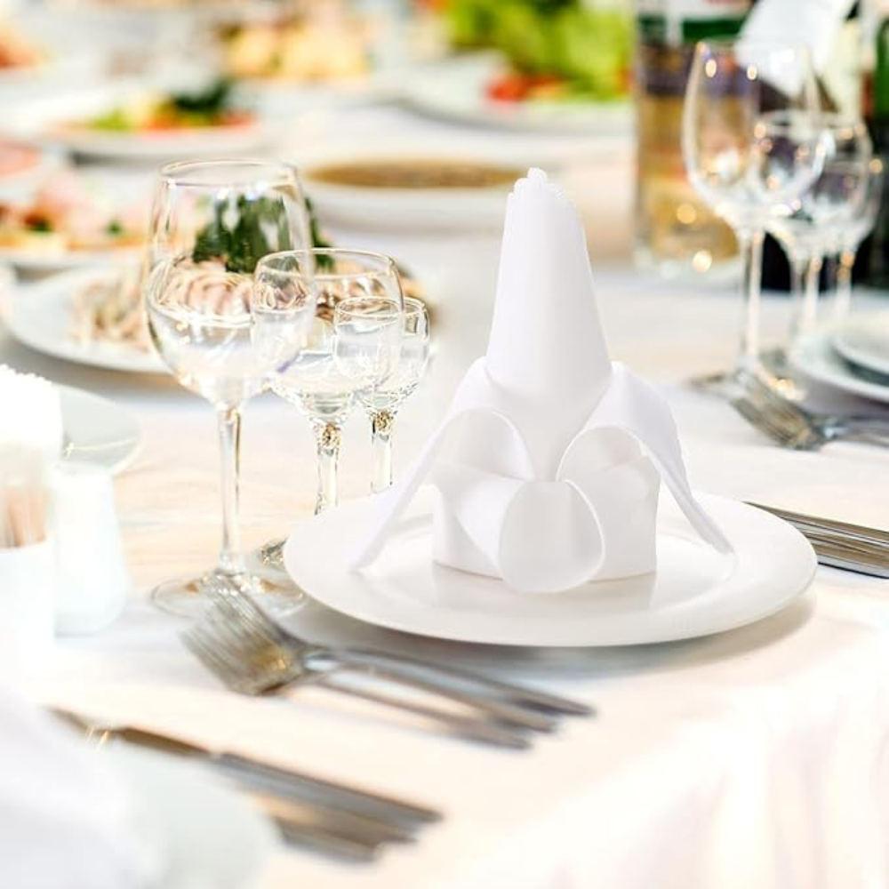 100% Cotton Kitchen Napkins Plain White Customized Logo Dishcloth Restaurant Bar Napkin Kitchen Towels