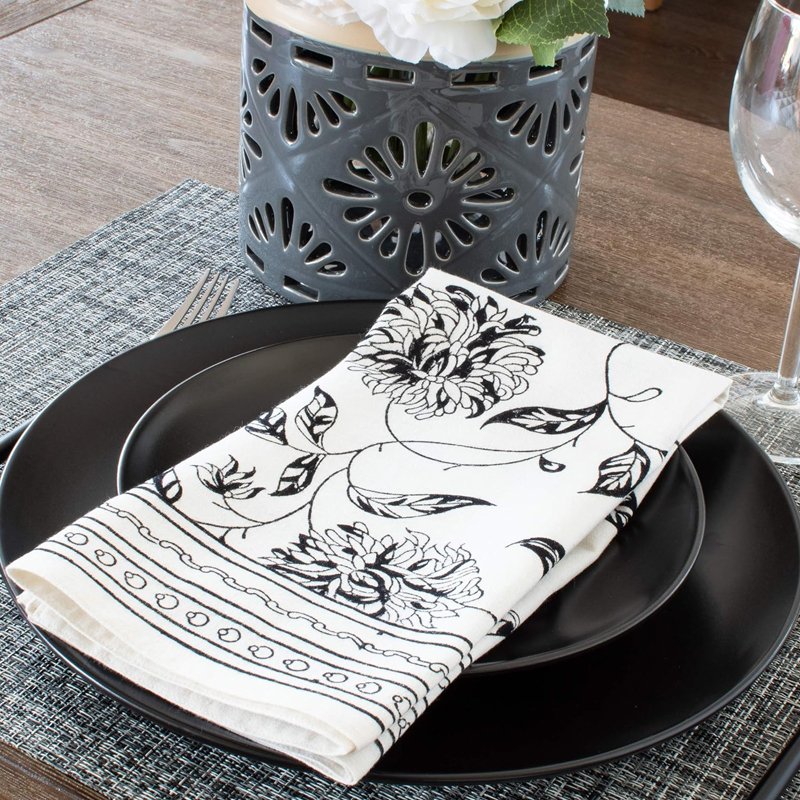 LY wholesale reusable 100% cotton printed napkin for party wedding and home