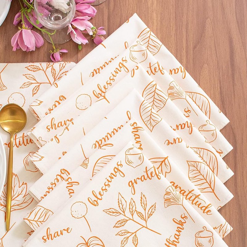 LY wholesale reusable 100% cotton printed napkin for party wedding and home