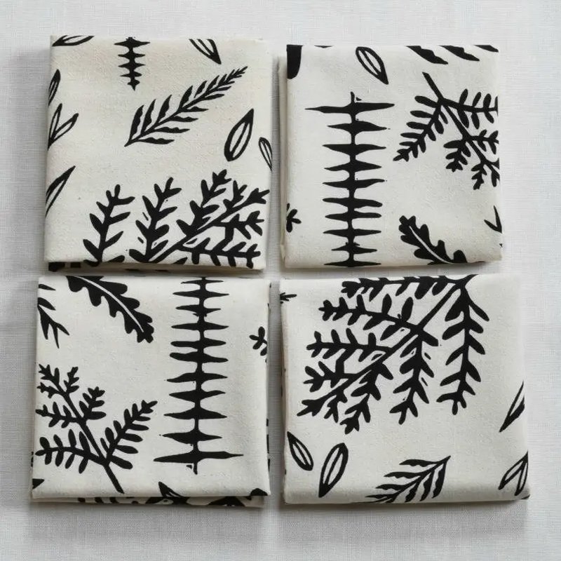 LY wholesale reusable 100% cotton printed napkin for party wedding and home