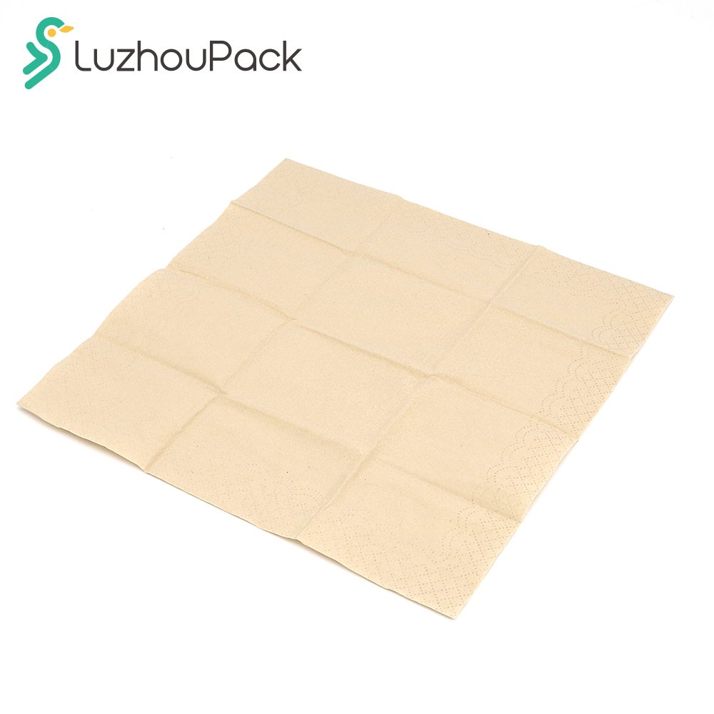 LuzhouPack ECRU Custom logo disposable printed virgin pulp facial paper tissue pocket size pack tissue paper handkerchief