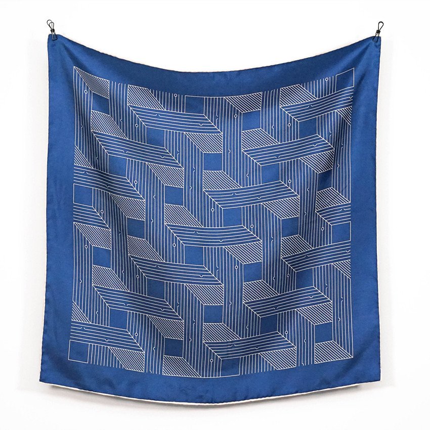 Custom Digital Printing 100% Silk Scarf High Quality Silk Bandana Premium Silk Square Pocket Handkerchief