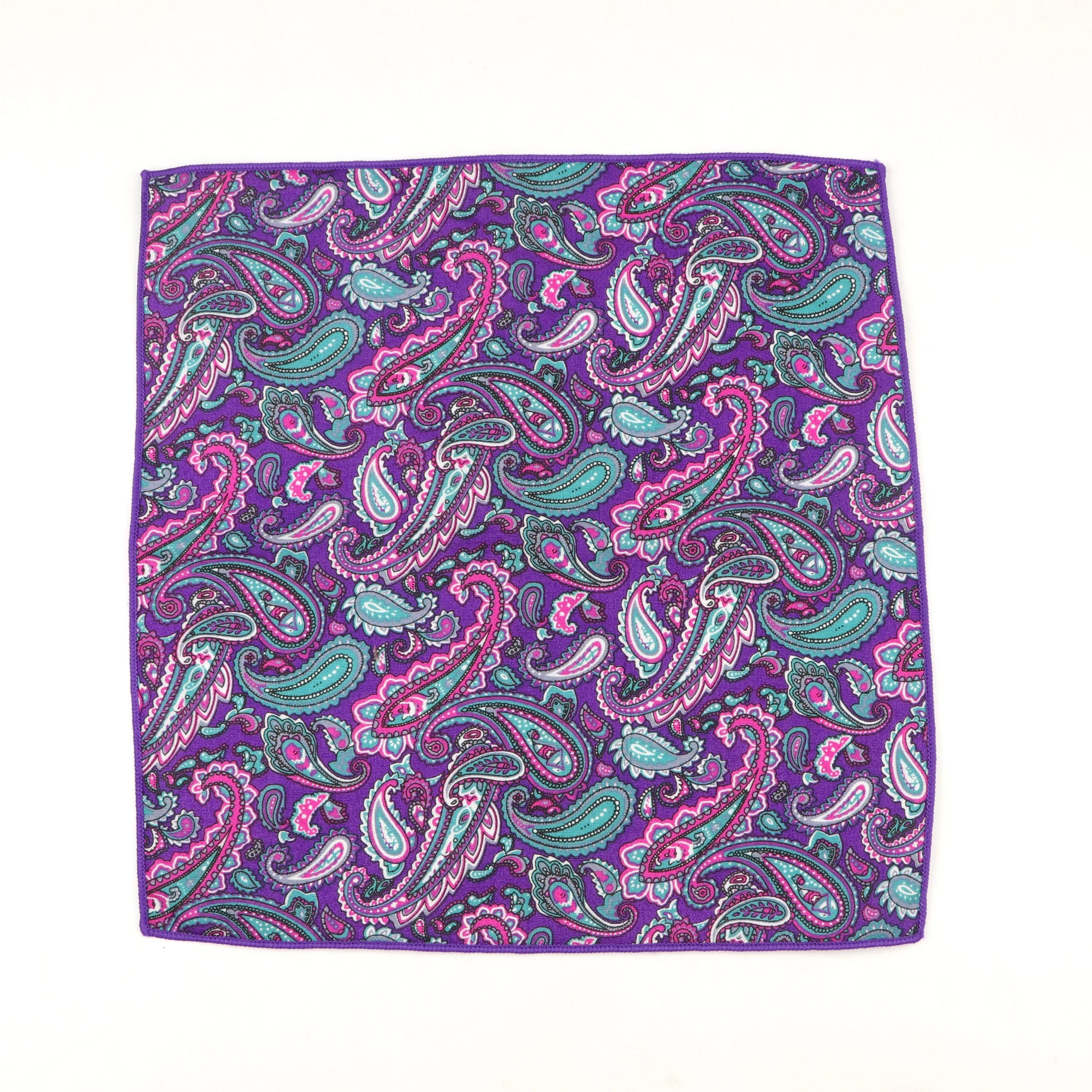 Cotton Handkerchiefs Woven Colorful Printing Flower Plaid Mens Casual Streak Square Pockets Handkerchief Towels