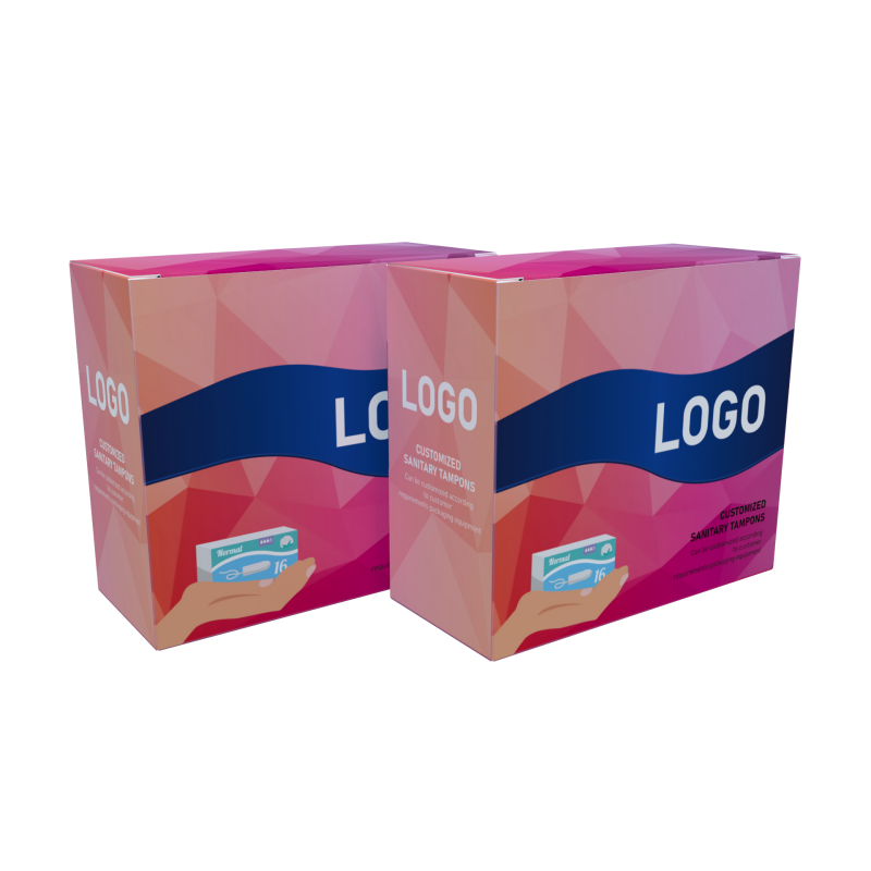 Wholesale Custom Logo Tampons Package Recycle Box Personal Care Hygienic Tampons Handkerchief Paper Package Toilet Box
