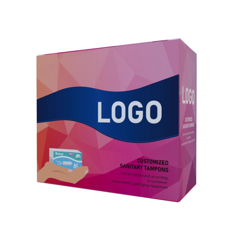 Wholesale Custom Logo Tampons Package Recycle Box Personal Care Hygienic Tampons Handkerchief Paper Package Toilet Box