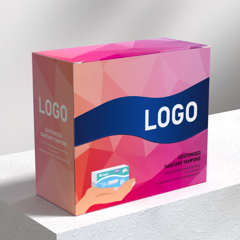 Wholesale Custom Logo Tampons Package Recycle Box Personal Care Hygienic Tampons Handkerchief Paper Package Toilet Box