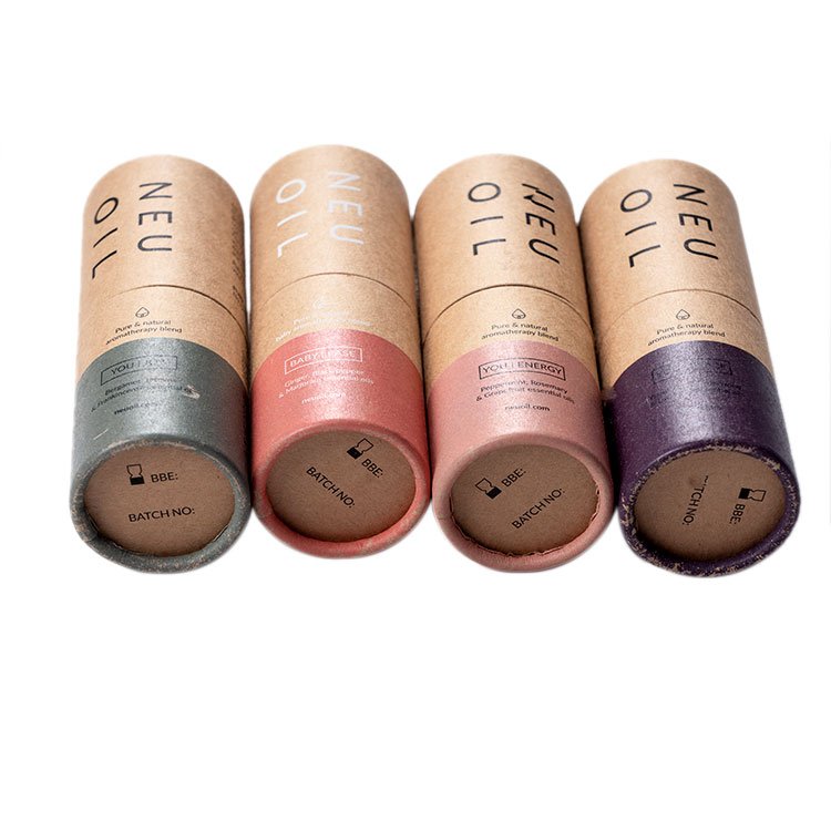 Hot sale eco friendly biodegradable food grade paper tube Lip Balm tea kraft paper tube