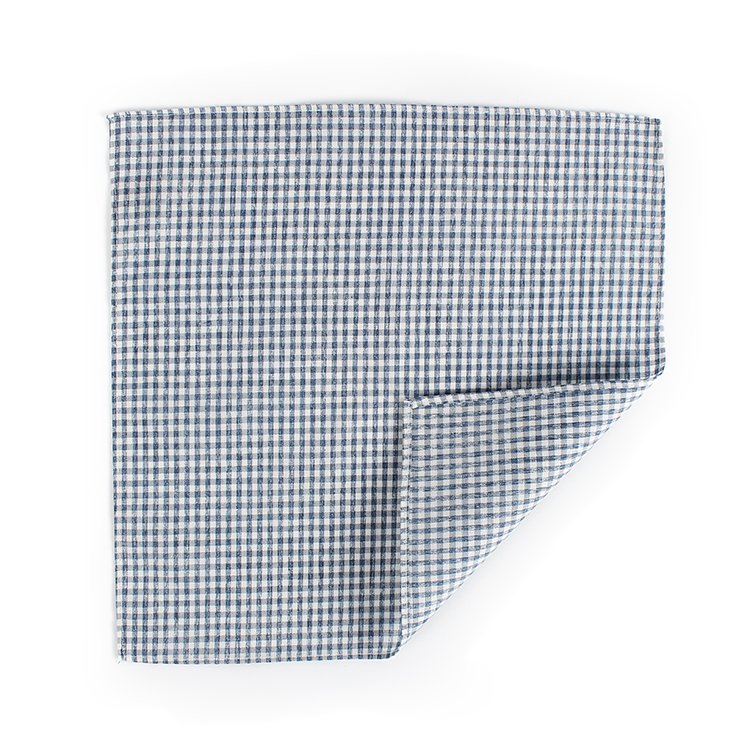 Dacheng Factory Wholesale Plaid Pocket Square Men 100% Cotton Handkerchief