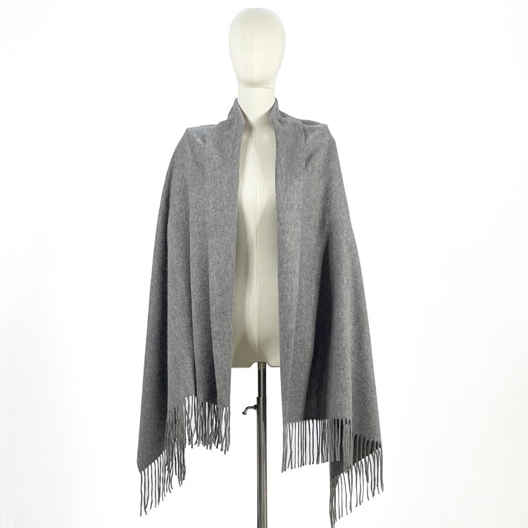 Winter luxury solid color tassels long fringe fleece pashmina shawl wool muffler cashmere neck warm blanket scarves for women