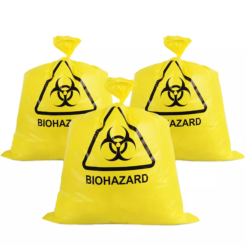 YURUI Extra-Strength Low Density Contaminated Disposables Gusseted Liner Radioactive Waste Poly Bag