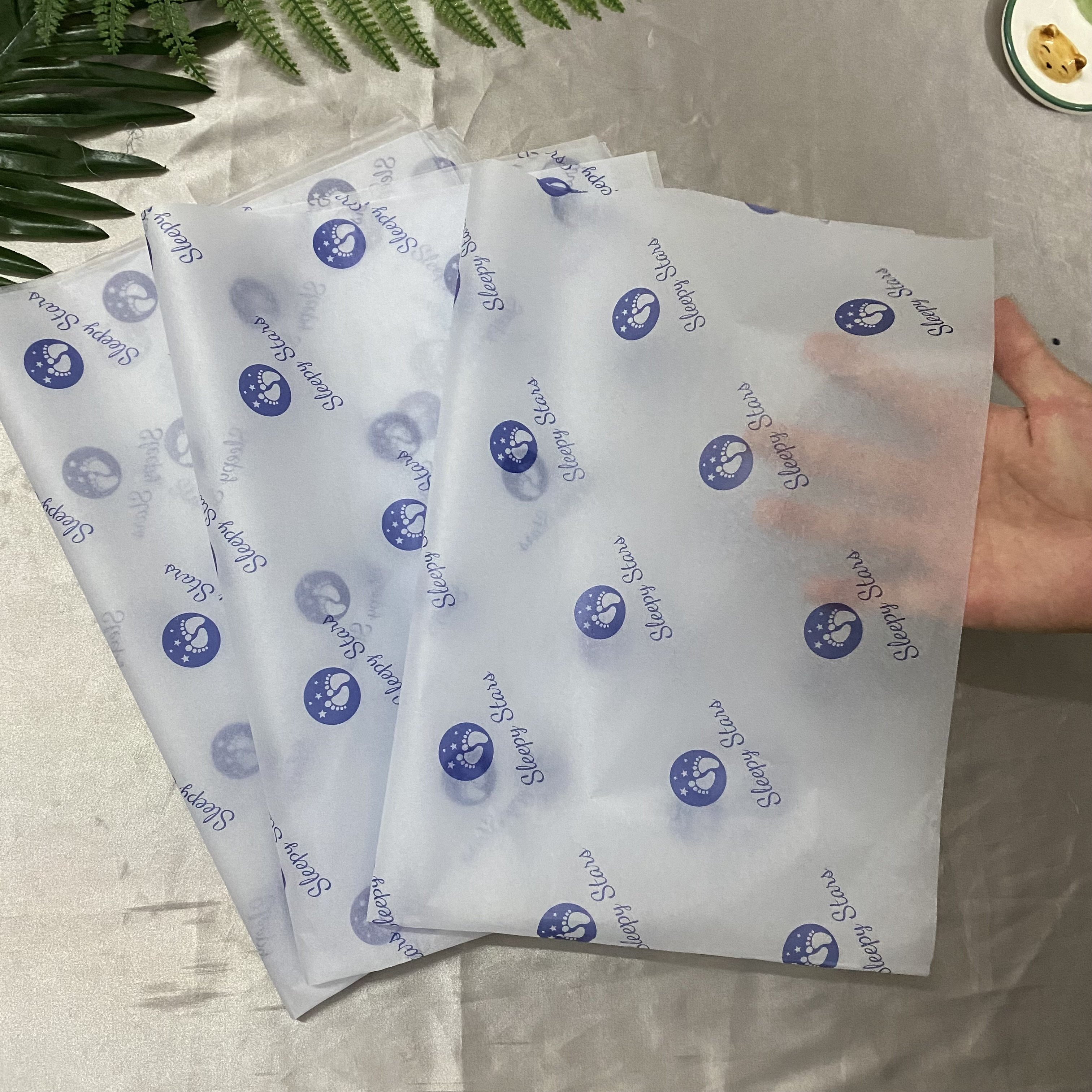 Black Paper Luxury Branded 17gsm Gold foil printed Clothes personalized Biodegradable Tissue Wrapping Paper