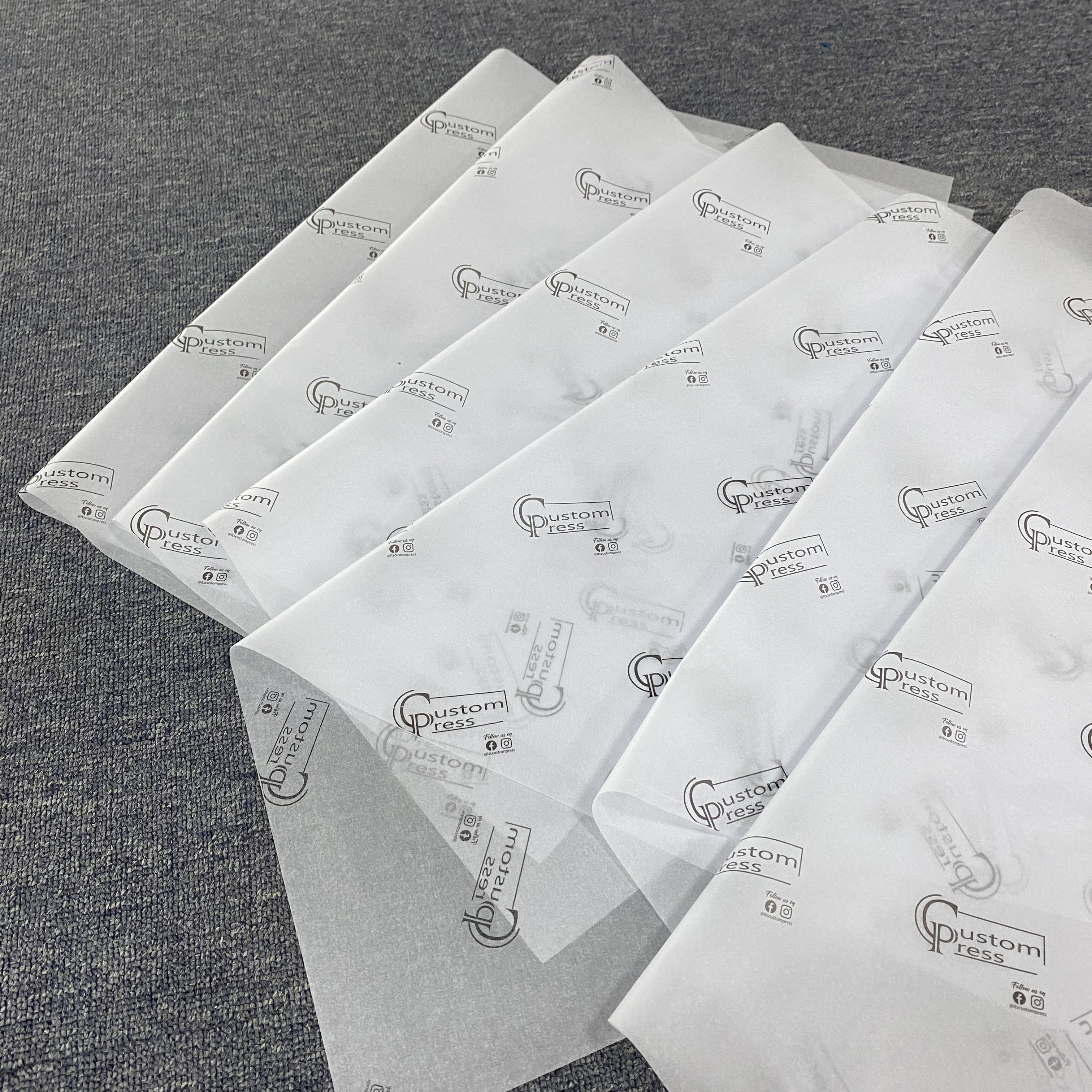 Black Paper Luxury Branded 17gsm Gold foil printed Clothes personalized Biodegradable Tissue Wrapping Paper