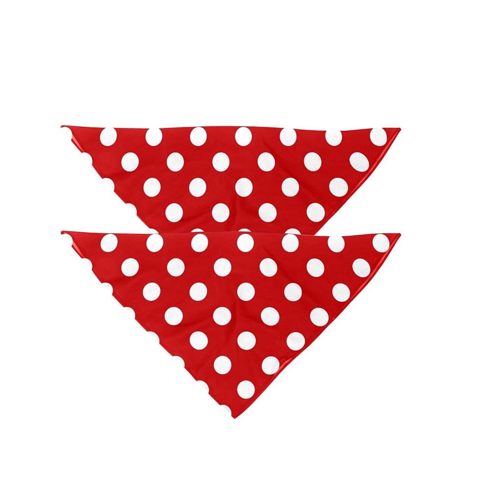 Qiqu Pet supplies New DesignerDog Bandanas Triangle Pet Scarf Thin Chiffon Fabric Bandanas for dogs Polka Dot Modern Vintage