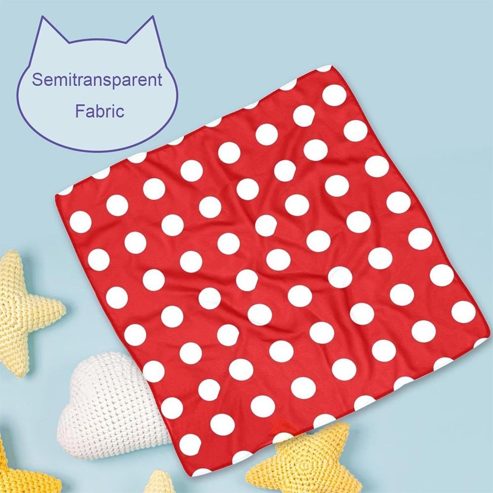 Qiqu Pet supplies New DesignerDog Bandanas Triangle Pet Scarf Thin Chiffon Fabric Bandanas for dogs Polka Dot Modern Vintage