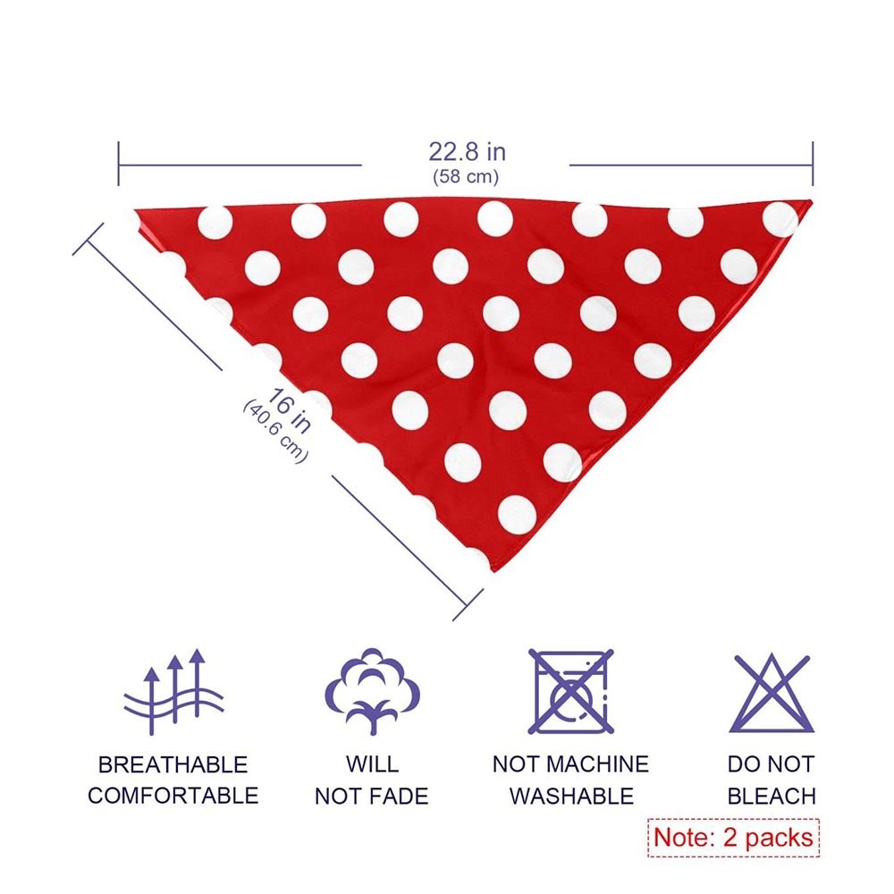 Qiqu Pet supplies New DesignerDog Bandanas Triangle Pet Scarf Thin Chiffon Fabric Bandanas for dogs Polka Dot Modern Vintage