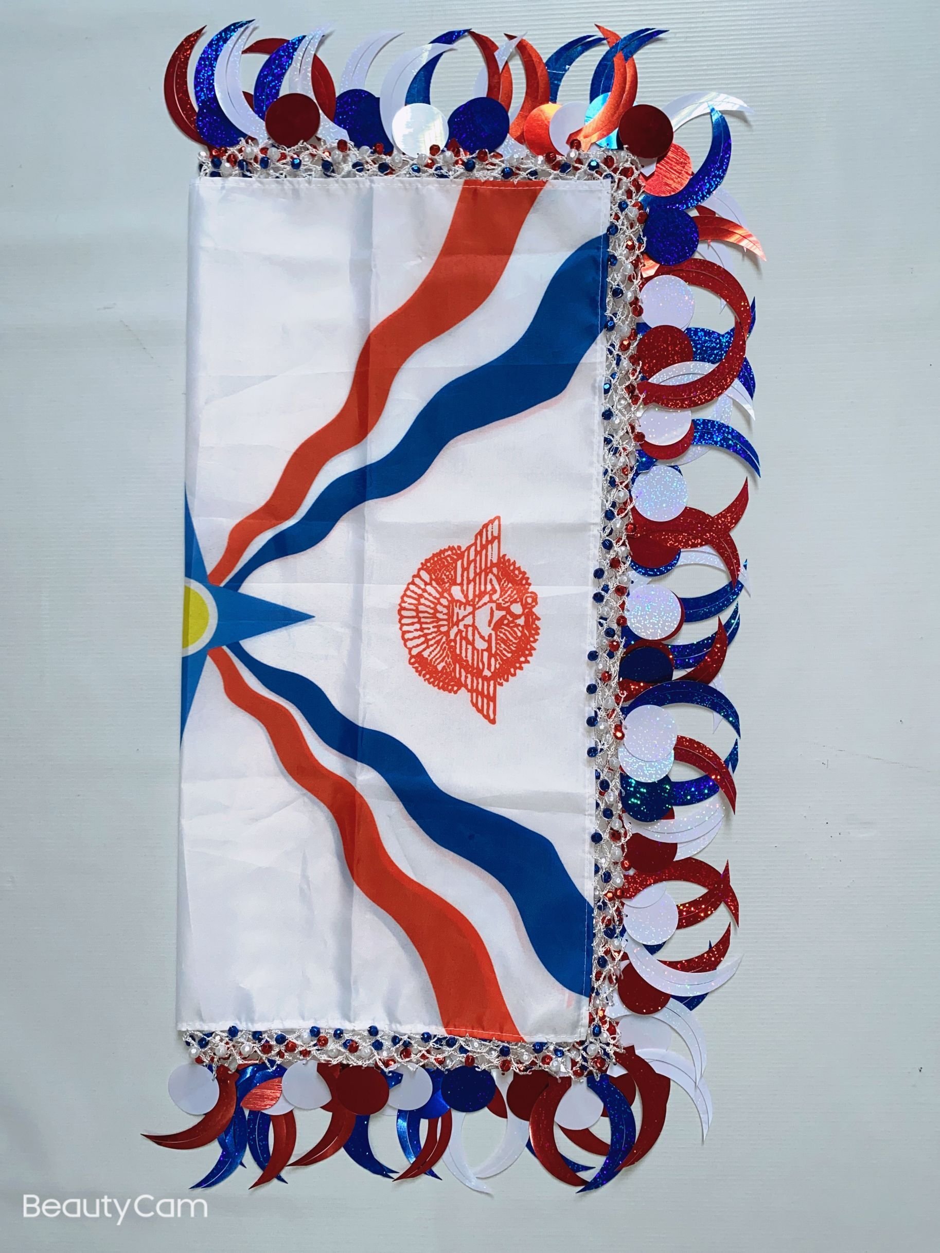 Hand Hanging Sequin Organza yalikhta wedding handkerchief accessory