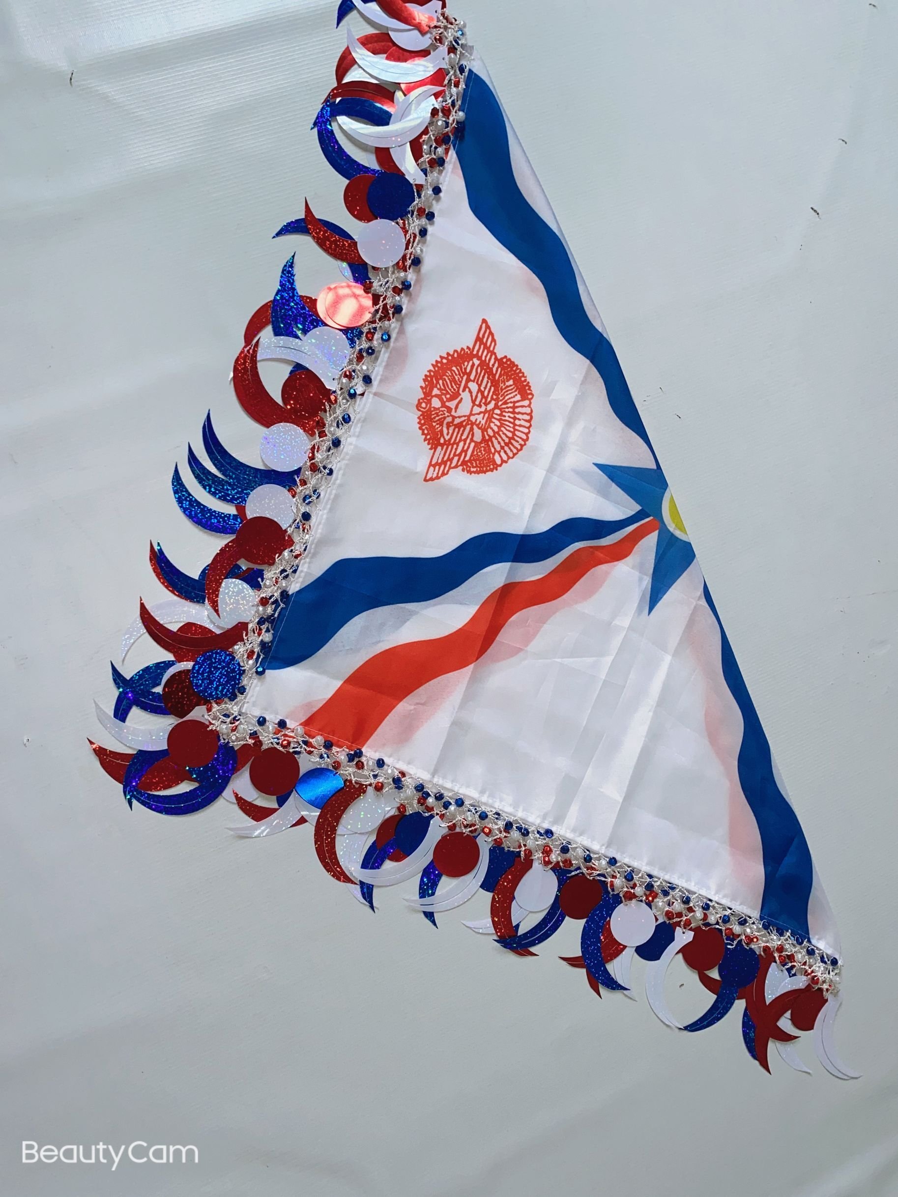 Hand Hanging Sequin Organza yalikhta wedding handkerchief accessory