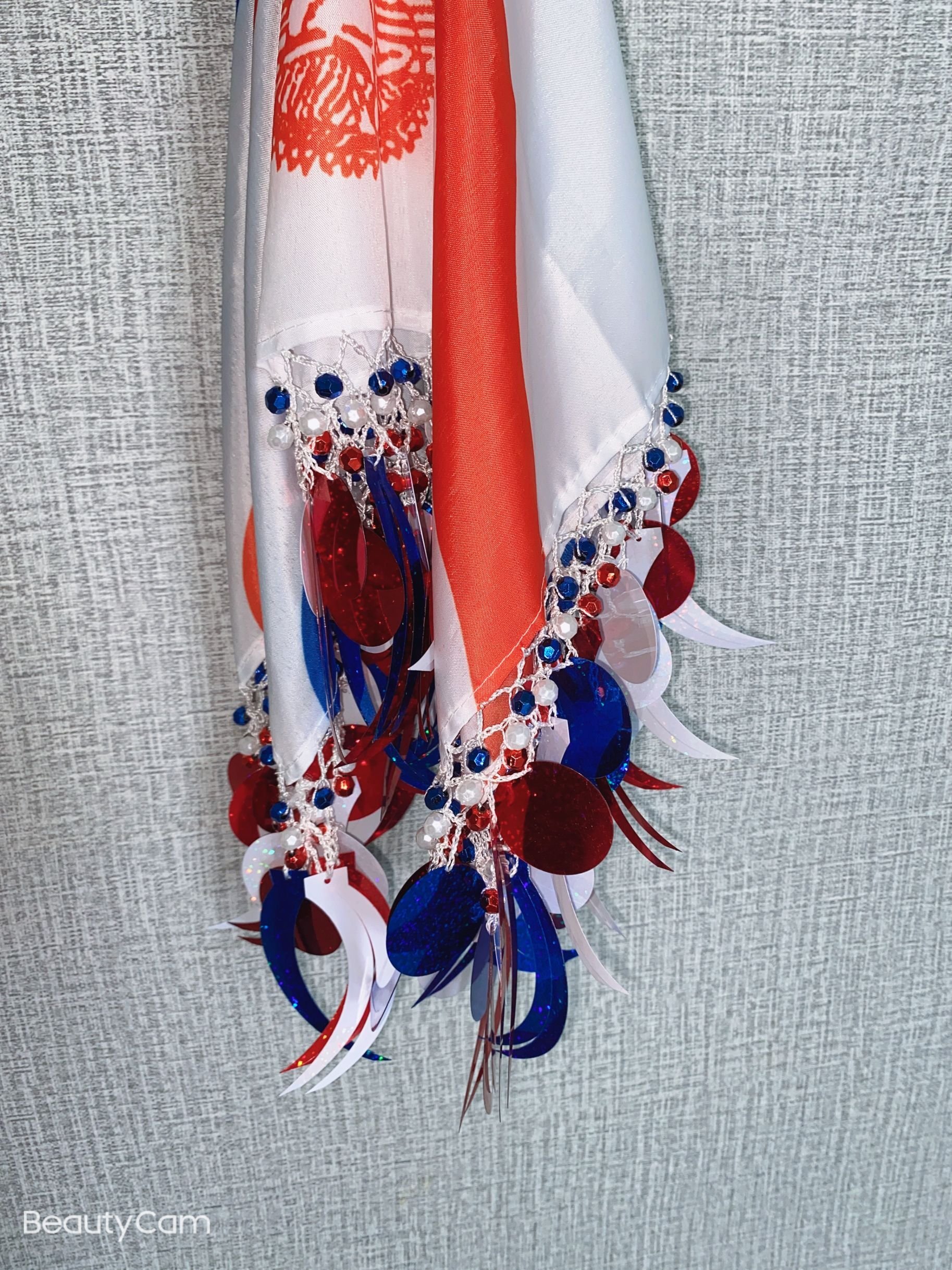 Hand Hanging Sequin Organza yalikhta wedding handkerchief accessory