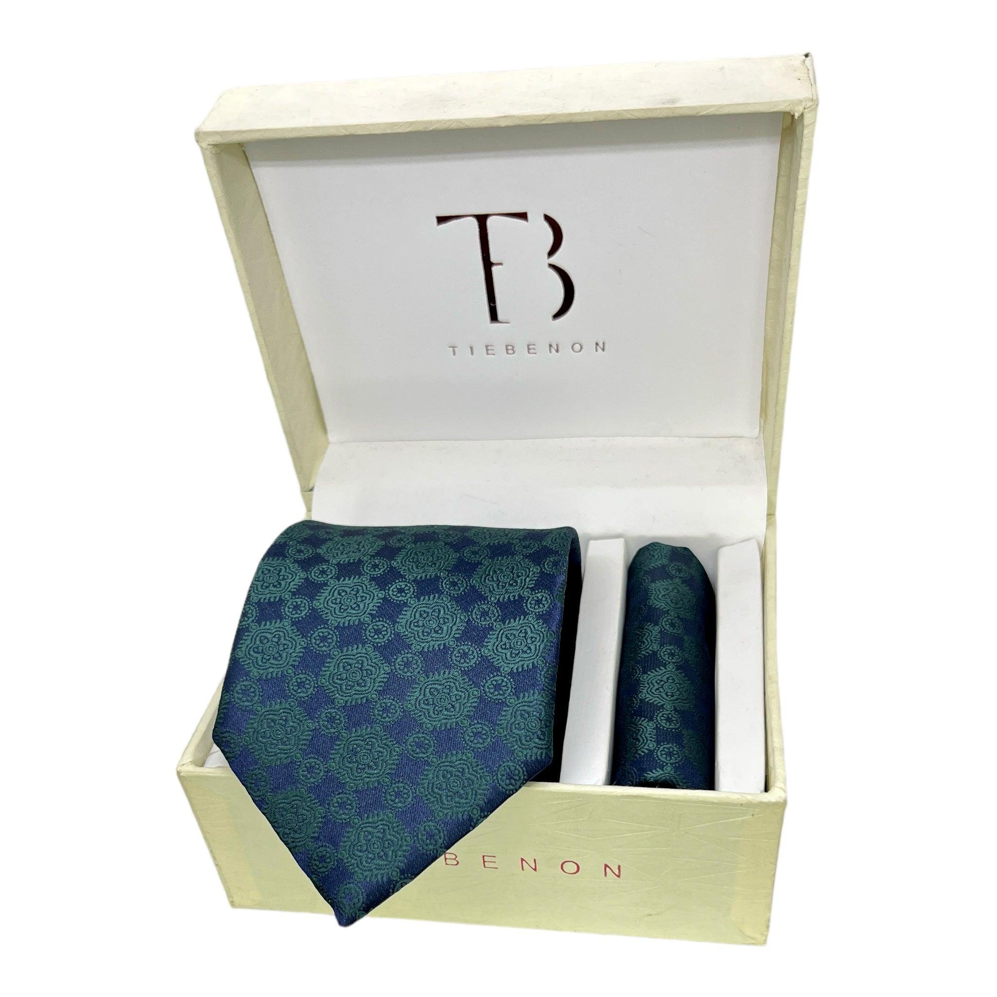 Ornamental Tie And Pocket Square Combo