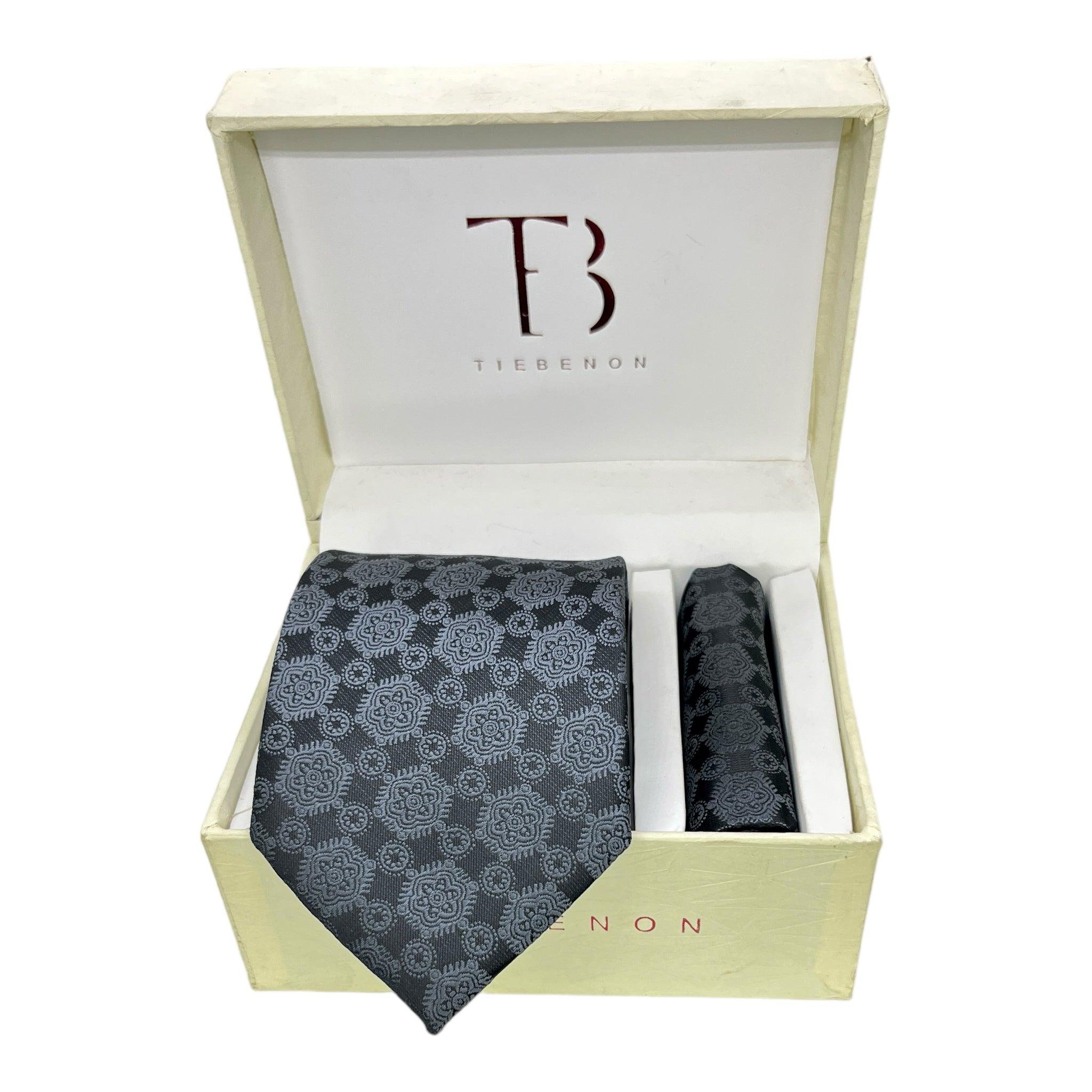 Ornamental Tie And Pocket Square Combo