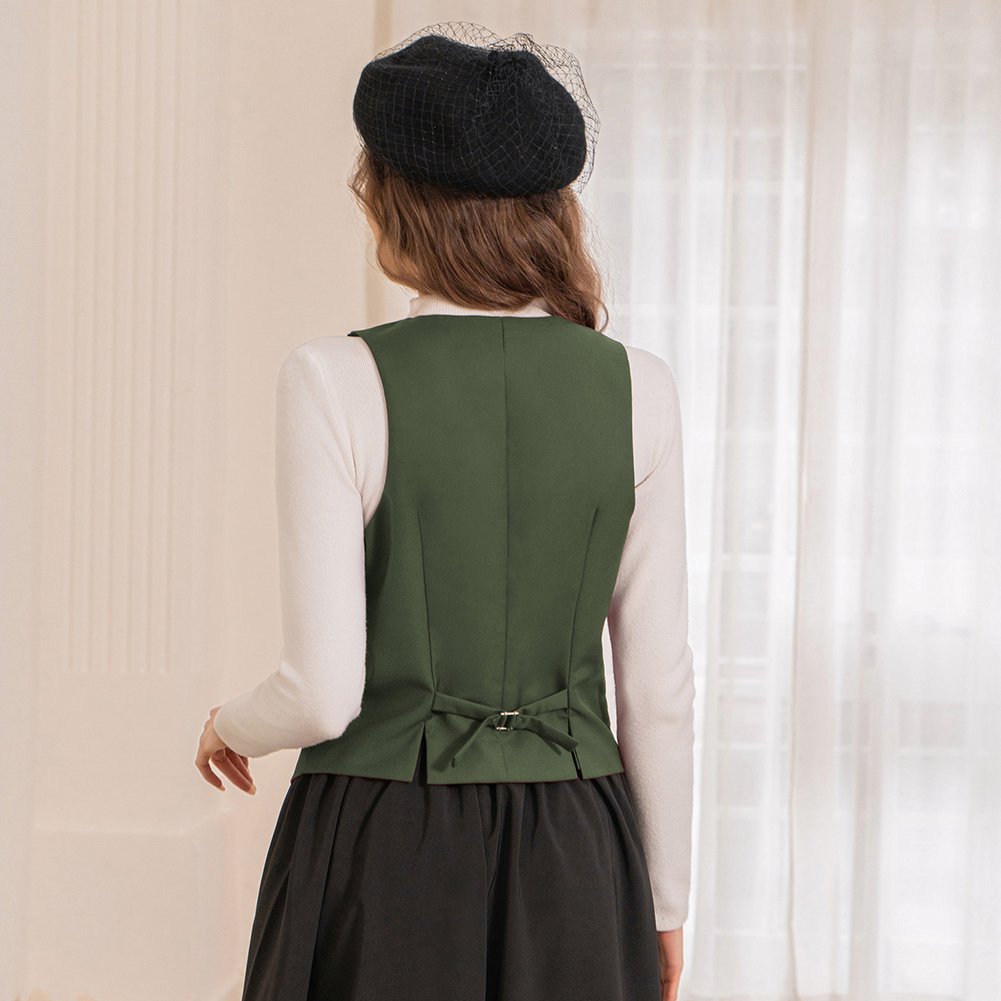OEM Vintage Oblique Placket V-Neck Handkerchief Hem Waistcoat Women'S Coats Vest Femme Blazer