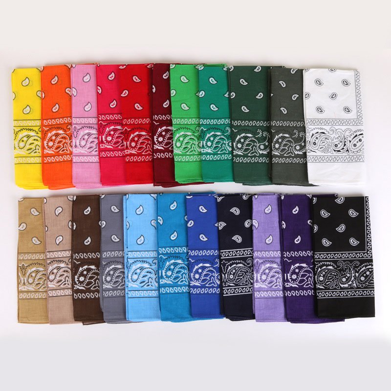 12 Pack Cowboy Bandanas Bandana with Original Paisley Pattern Party Favor Scarf Headband Handkerchiefs