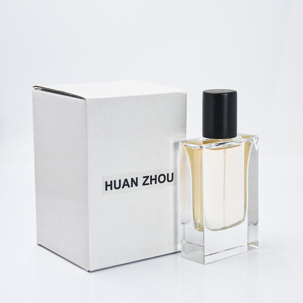 Classic Square Glass Perfume Bottle Transparent Glass Spray Dispenser Empty Bottle Pressing Nozzle 30ml