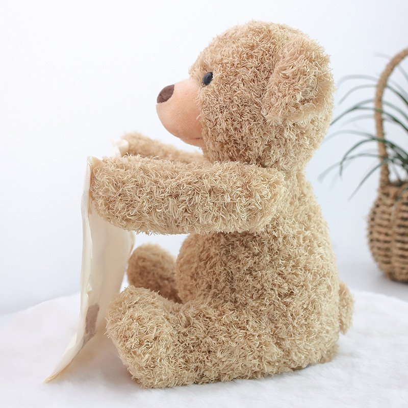 Factory Wholesale Kawaii Talking Open Mouth Teddy Bear Peekaboo Electric Puzzle Bears Electronic Toys For Children