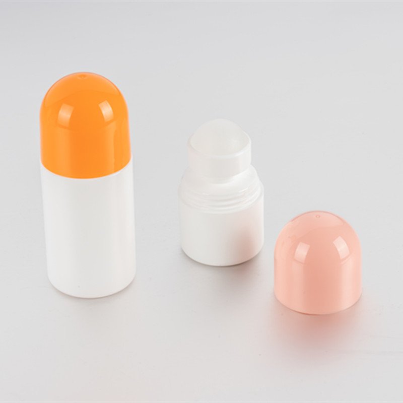 60ml customized roll-on bottle with plastic roll on ball for plastic deodorant bottle packaging