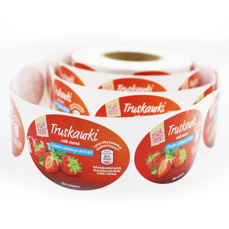Die cut product private custom round labels paper vinyl adhesive waterproof packaging sticker label printing logo sticker roll