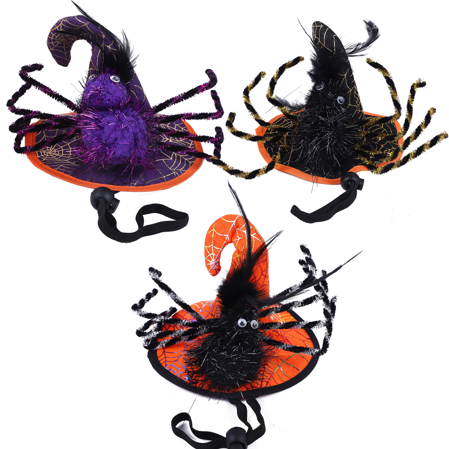 Factory Custom Pet Set Pet Handkerchief Thanksgiving Halloween Dog Hat Collar Pet Handkerchief