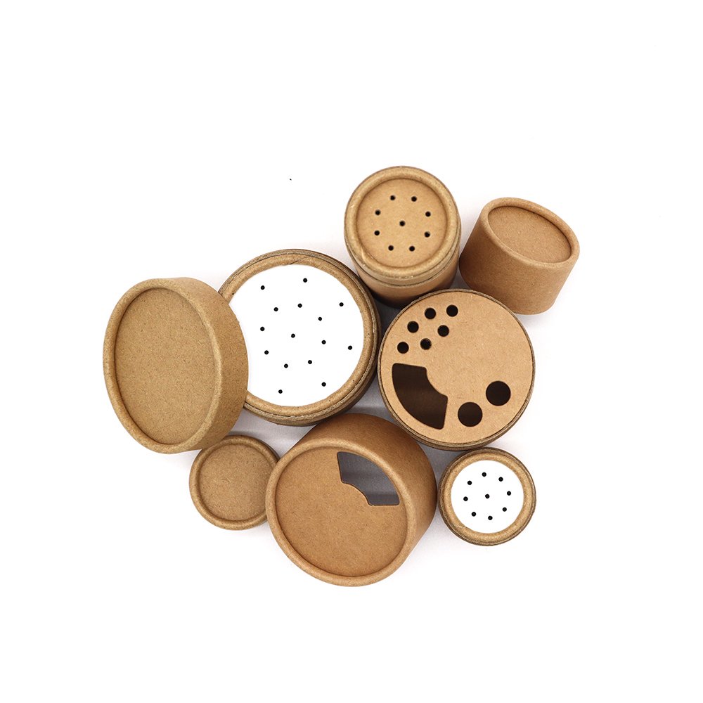 Customize Eco-Safe Sieve food grade Paper Tubes for body Powder Packaging cylinder
