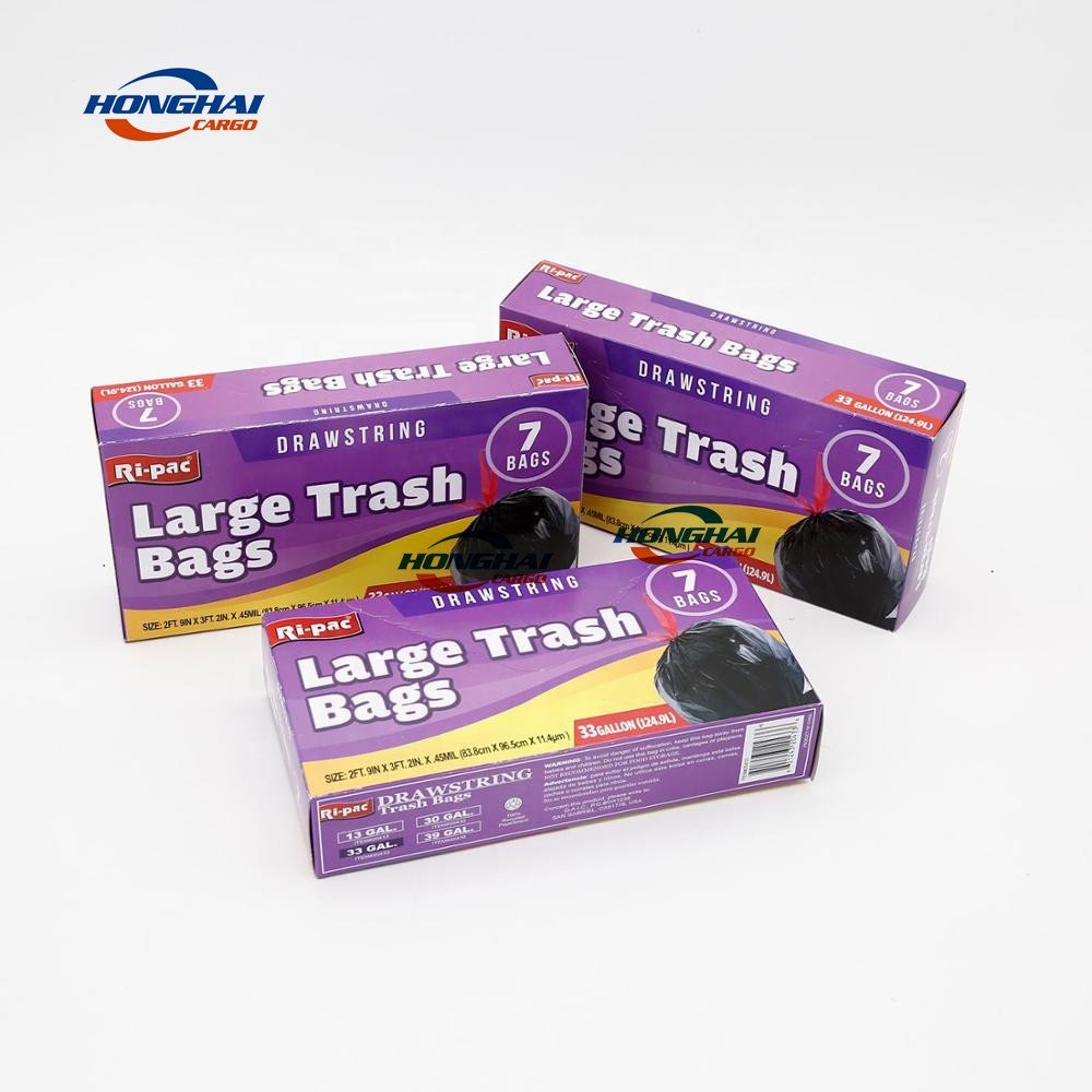 Heavy Duty Customize 100% Bio Degradable Lawn Leaf bags drawstring Lavender Scented Rubbish Bin Trash Garbage Bag On Roll