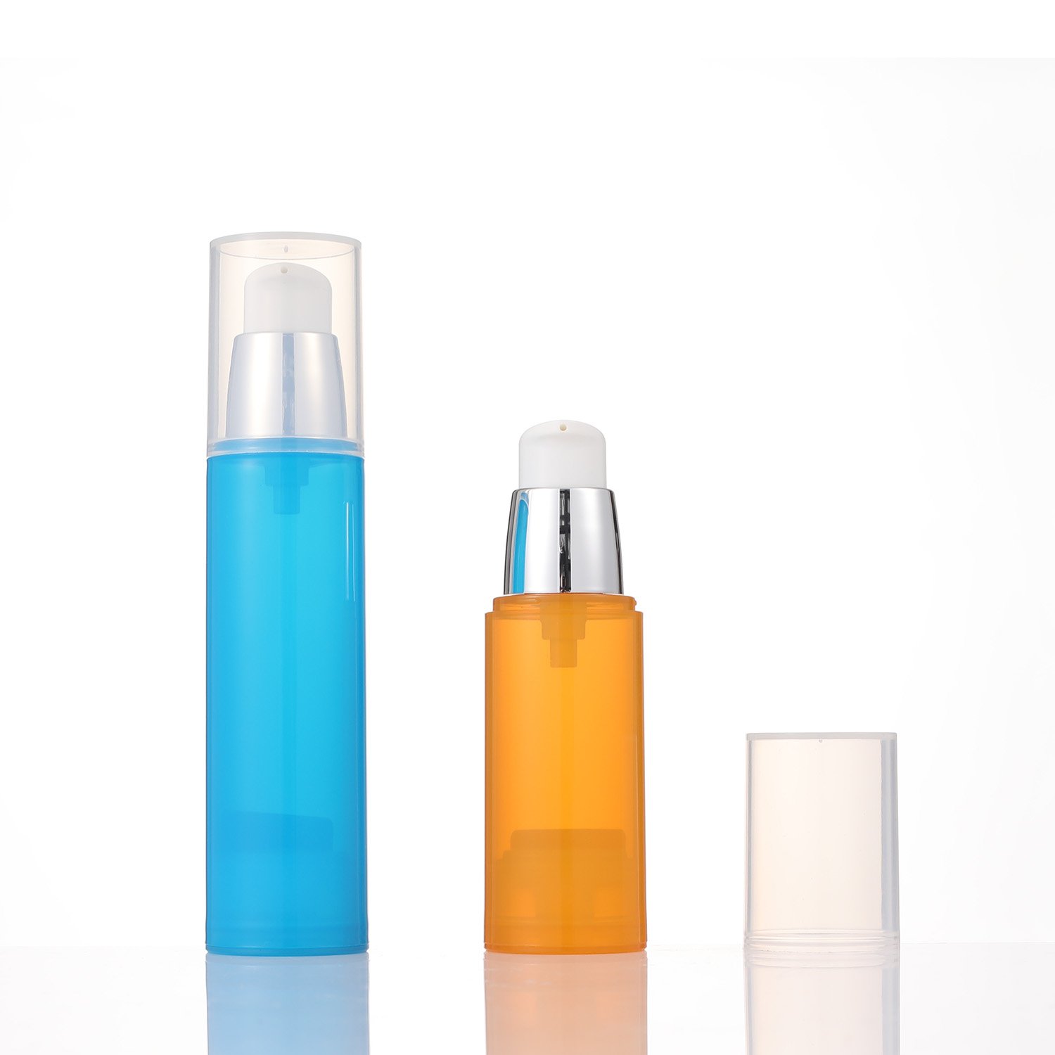 Perfect Quality Clear Plastic Lotion Bottle With Top Airless Pump Available In 15ml 30ml 50ml