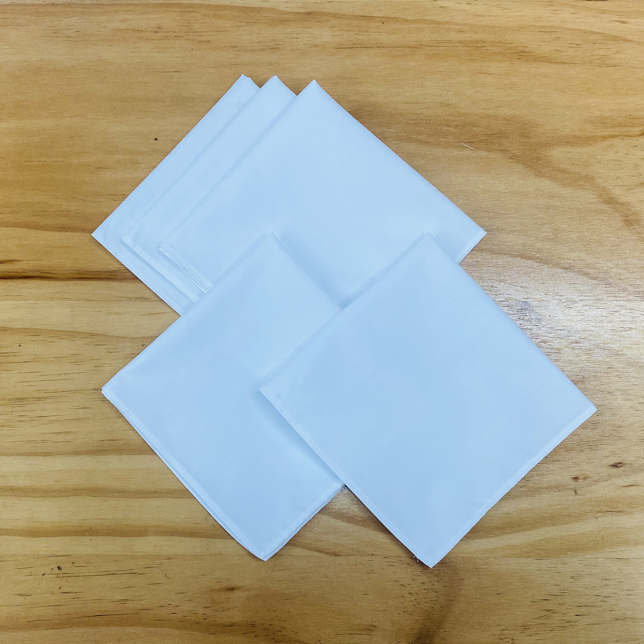 FUBU 28cm Plain White Cotton Handkerchief 40S High Quality Pure Cotton Fabric Support to Customized Logo