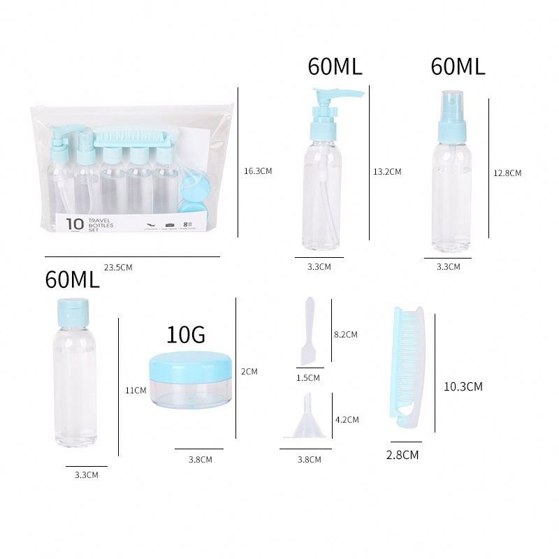 Custom Color Travel Beauty Kit Travel Bottle Set
