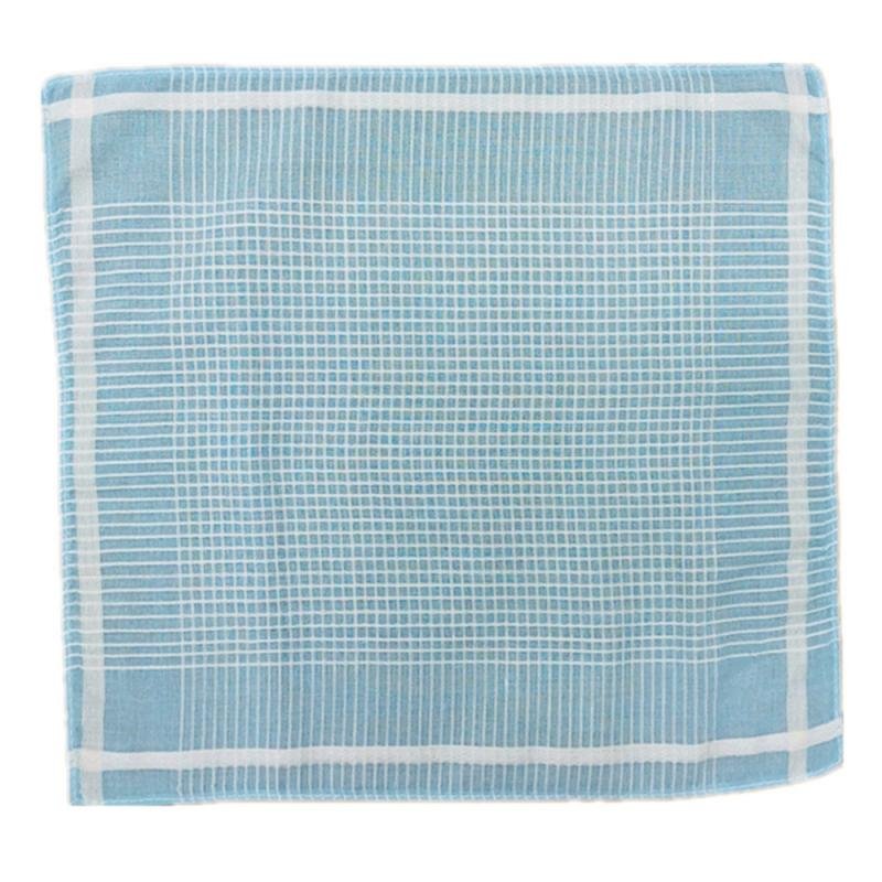 Polyester Cotton Plaid Light Color Ladies Handkerchief Square Scarf Female Retro Handkerchief Towels 29*29cm Home Textile